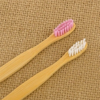 Set Of 4 Eco-Friendly Natural Bamboo Toothbrush with Medium Bristles – Single Pack Sustainable Oral Care for Adults