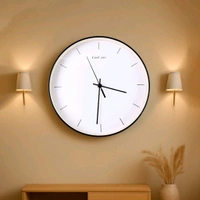 Minimalist Wall Clock with Accessories – Silent Quartz Movement – Battery Operated – 1 Pc with Hook, Nail & Battery 