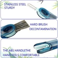 3 in 1 Multifunctional Cleaning Brush, Bottle Cleaning Brush, Cup Cleaner Brush, for Bottle Cup Cover Lid Home Kitchen Cleaning Tool