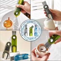 3 in 1 Multifunctional Cleaning Brush, Bottle Cleaning Brush, Cup Cleaner Brush, for Bottle Cup Cover Lid Home Kitchen Cleaning Tool