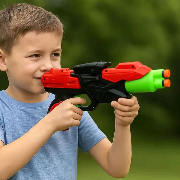 X Launcher Soft Bullet Dart Gun Toy for Kids – Manual Shooting Dart Blaster Gun with 8 Soft Foam Bullets – Safe and Fun Target Shooting Game for Indoor & Outdoor Play