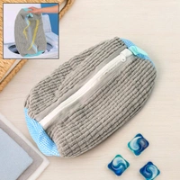Heavy-Duty Reusable Shoe Washing Bag for Washing Machine with Zip Closure and Soft Microfiber Inner Padding