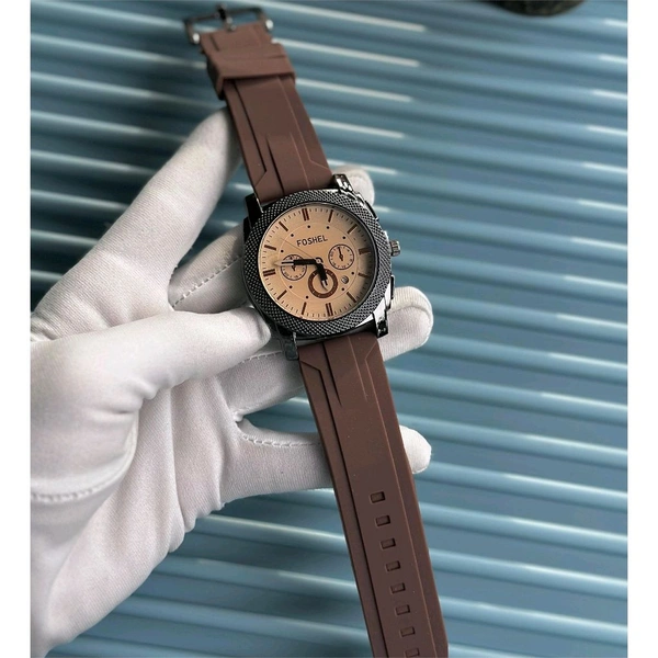 Foshel Budget Analog Quartz Watch – Premium Style at a Budget Price - Brown