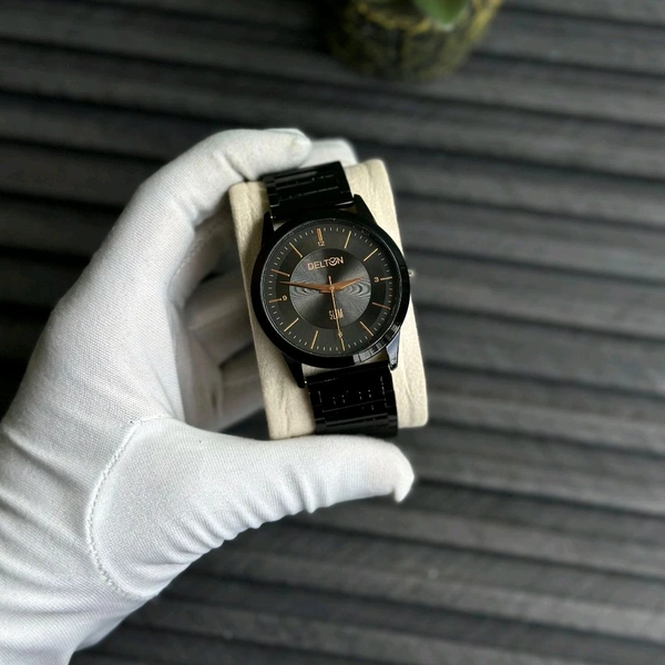 Delton Budget Analog Quartz Watch – Premium Style at a Budget Price - Black