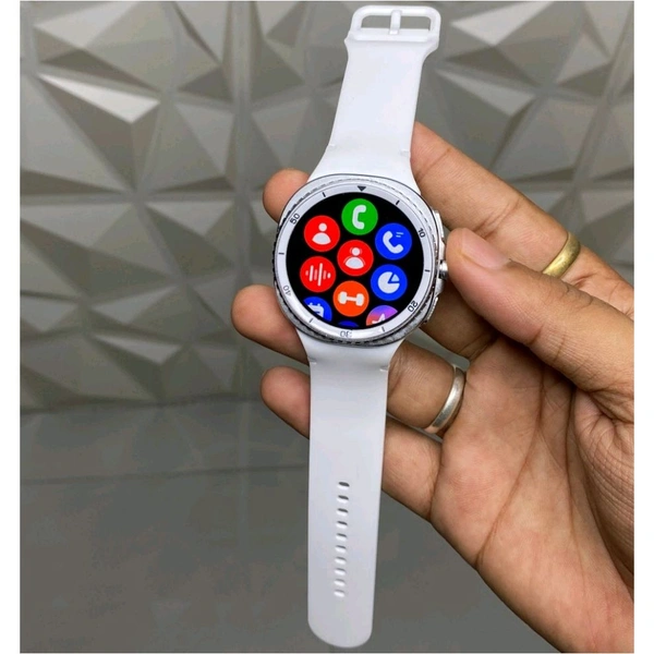 Smartwatch Watch Classic  – 8th Gen | Bluetooth Calling, Health Monitoring, Fitness & Smart Features - 6 Months Cybzone Warranty, White