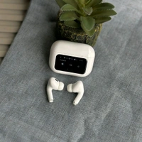 TWS Pro 2 Bluetooth Earbuds with Smart Display & Free Silicone Case – Wireless Charging, ANC, Auto Pause, Pop-up Pairing