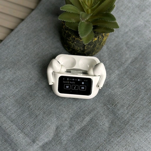TWS Pro 2 Bluetooth Earbuds with Smart Display & Free Silicone Case – Wireless Charging, ANC, Auto Pause, Pop-up Pairing
