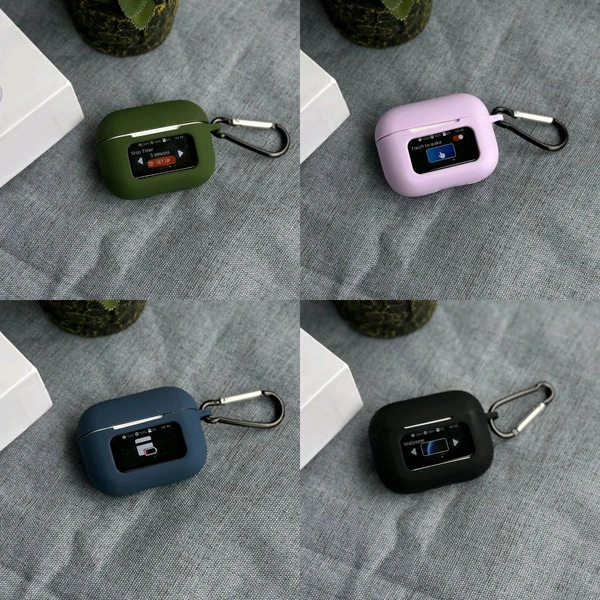 TWS Pro 2 Bluetooth Earbuds with Smart Display & Free Silicone Case – Wireless Charging, ANC, Auto Pause, Pop-up Pairing