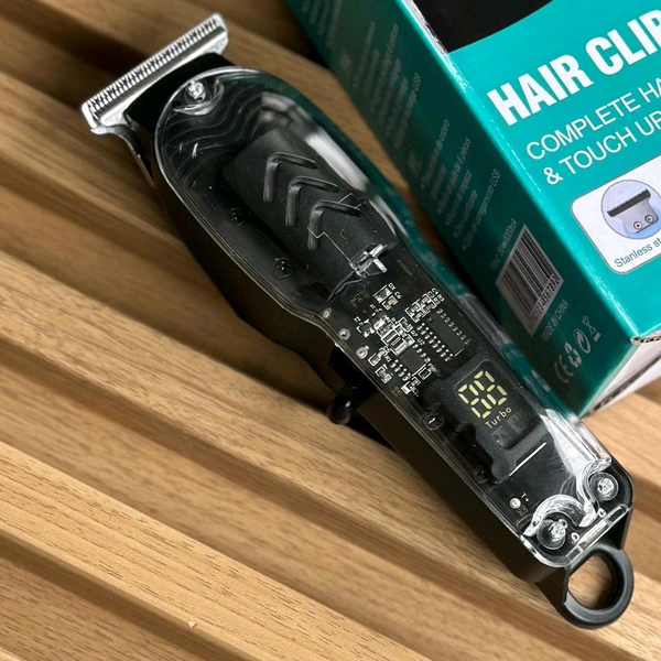 GYT-999 Professional Hair Clipper with Transparent Cover – Cordless Rechargeable Trimmer for Hair, Beard & Fade Cuts