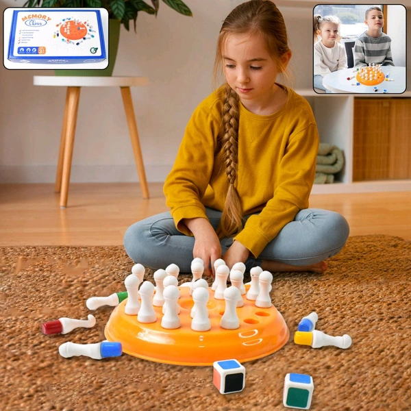 Brain Teaser Memory Chess Game | Perfect Mind Game for Kids, Adult, Boys Girls | Age 3+ Years Players Game | 24pcs Colorful Pegs (1 Set)