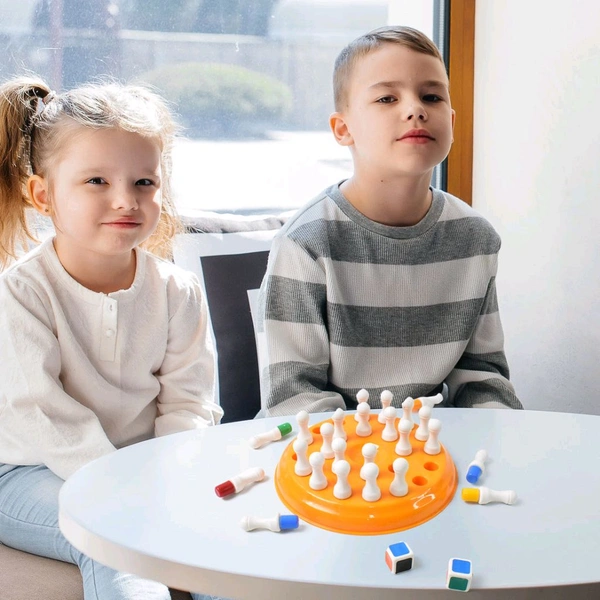Brain Teaser Memory Chess Game | Perfect Mind Game for Kids, Adult, Boys Girls | Age 3+ Years Players Game | 24pcs Colorful Pegs (1 Set)