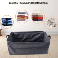 Foldable Storage Box Handles, Cotton And Linen Storage Bins And Baskets Organizer For Nursery, Closet, Bedroom, Home
