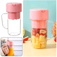 Portable Crusher Juicer With Handle & Straw for Smoothie Sipper USB Rechargeable Multi Stainless Steel Blades Compact Juicer Mixer, Juicer Portable Fresh Juice Blender Portable Electric Juicer (420 ML)