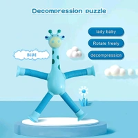 Giraffe Telescopic Suction Cup Toys, Shape Changing Telescopic Tube Fidget Toys, Tubes Fidget Tubes Sensory Toys Party Favors for Kids Girls Boys  - 2