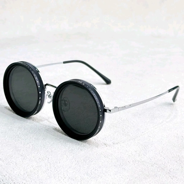 Adjustable Lens Sunglasses | Steampunk Style Retro Round Frame | 9-Level Brightness ND Filter for Day & Night Use - Silver