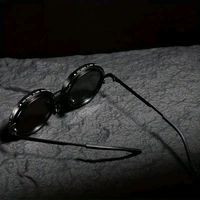Adjustable Lens Sunglasses | Steampunk Style Retro Round Frame | 9-Level Brightness ND Filter for Day & Night Use - Black