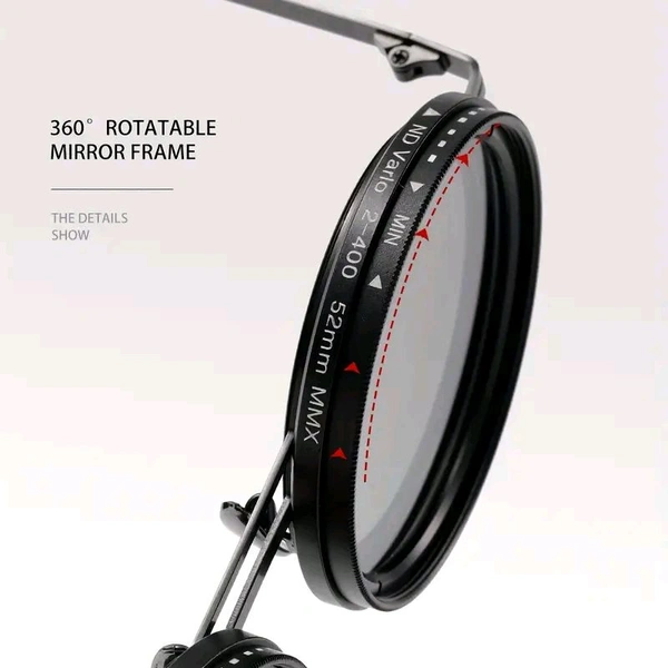 Adjustable Lens Sunglasses | Steampunk Style Retro Round Frame | 9-Level Brightness ND Filter for Day & Night Use - Black