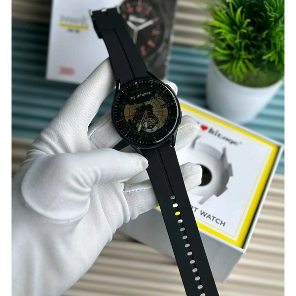 Hitage SW-88 Swag Smartwatch with Dual Bluetooth, Fitness & Health Tracking, BT Calling, Music Control, Motion Sensors, and Wireless Charging - 3 Months Cybzone Warranty