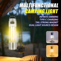 Yesnice YES-666 Multifunctional Camping Flashlight - Rechargeable LED Emergency Flashlight – Bright Flash Light with Magnetic Base, Zoomable Torch Light for Long Distance