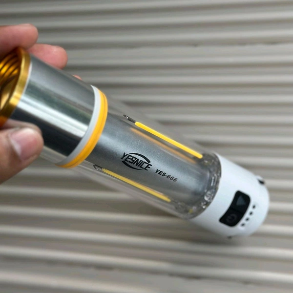 Yesnice YES-666 Multifunctional Camping Flashlight - Rechargeable LED Emergency Flashlight – Bright Flash Light with Magnetic Base, Zoomable Torch Light for Long Distance