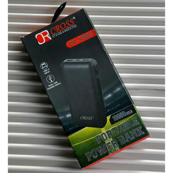 Cross 10000mAh Portable Power Bank – Compact. Durable. Smart.
