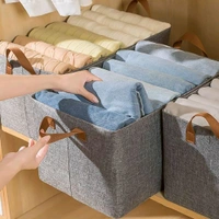 Cloth storage baskets, closet storage bins, Canvas Fabric Storage Basket for shelves, basket organizers for shelf, storage bins for clothes (48×27 Cm)