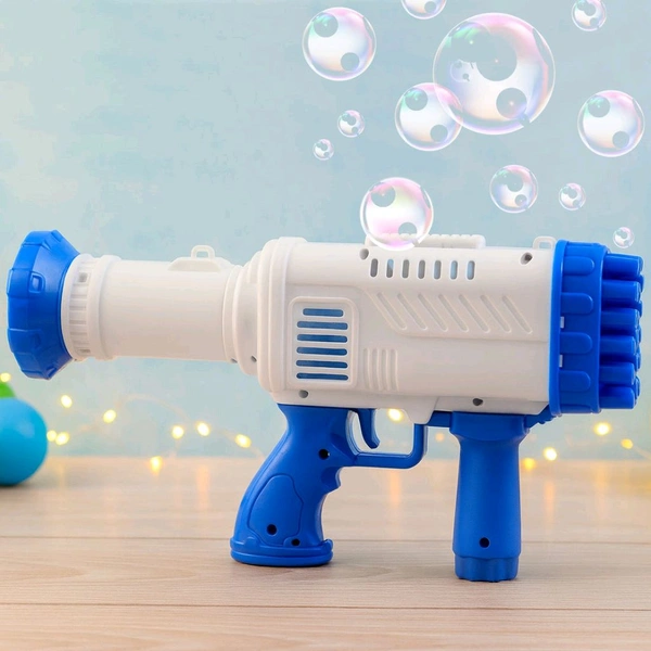 32 Holes Big Rechargeable Powerful Machine Bubble Gun Toys for Kids Adults, Bubble Makers, Big Rocket Boom Bubble Blower Best Gifts (1 Set)