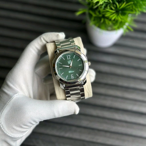 LG Gold Budget Analog Quartz Watch – Premium Style at a Budget Price (Pack of 1) - Green