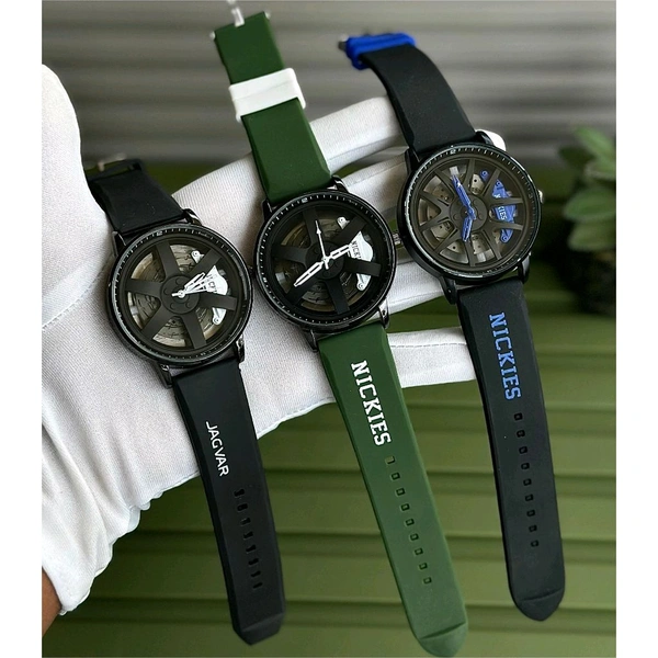 Nickies Non-Gyro Wheel Budget Analog Quartz Watch – Premium Style at a Budget Price  - Green
