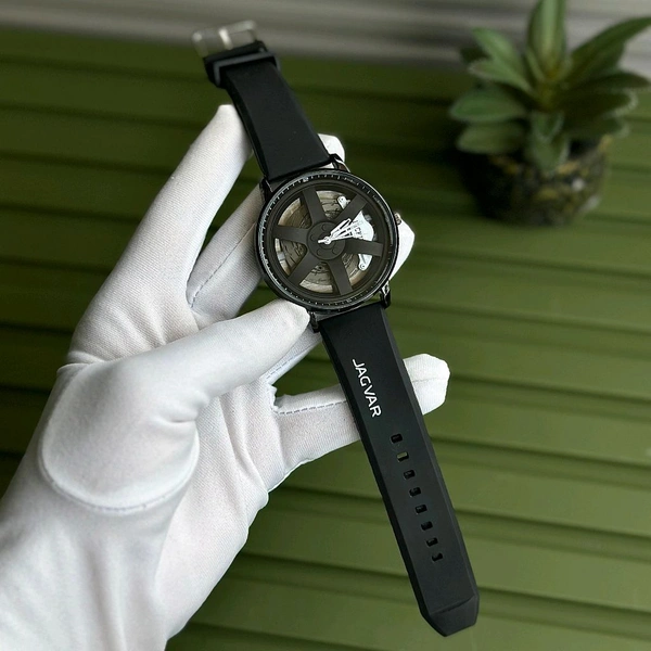 Nickies Non-Gyro Wheel Budget Analog Quartz Watch – Premium Style at a Budget Price  - Black