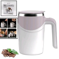 Stirring Coffee Mug | Magnetic Stirring Coffee Cup | Stainless Steel Mug for Milk | Travel Mixing Cup | Self Stirring Coffee Mug, Suitable for Coffee / Milk / Hot Chocolate