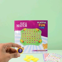 Flip & Match Educational Puzzle Game Toy with Pop Board, Stickers, and Tokens – Interactive Learning and Fun Memory Game for Kids (1 Set)