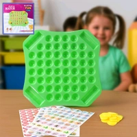 Flip & Match Educational Puzzle Game Toy with Pop Board, Stickers, and Tokens – Interactive Learning and Fun Memory Game for Kids (1 Set)