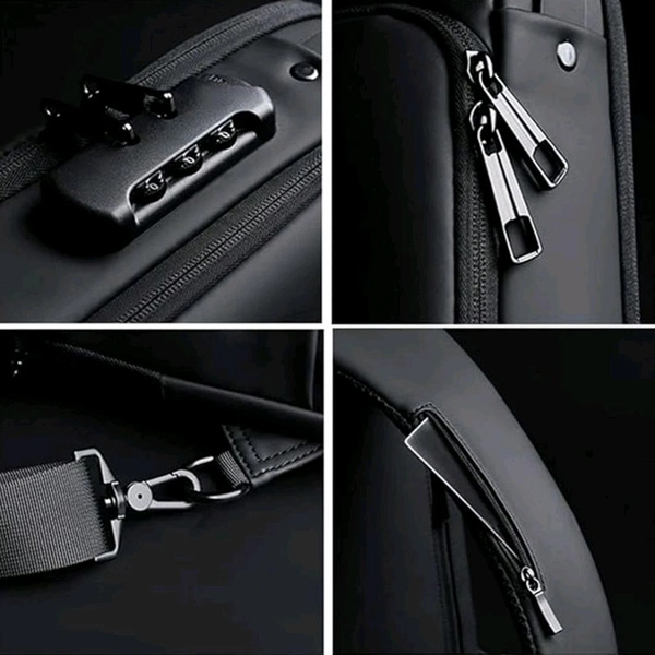 Trendy Anti-Theft Crossbody Sling Bag with USB Charging Port, Combination Lock, and Adjustable Strap for Men and Women – Stylish Multipurpose Shoulder Chest Backpack