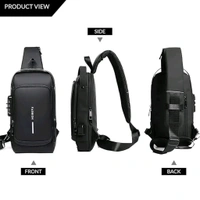 Trendy Anti-Theft Crossbody Sling Bag with USB Charging Port, Combination Lock, and Adjustable Strap for Men and Women – Stylish Multipurpose Shoulder Chest Backpack