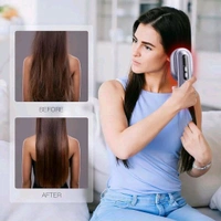 Purple Scalp Massager with Vibration, Red Light Therapy & Mist Function 
