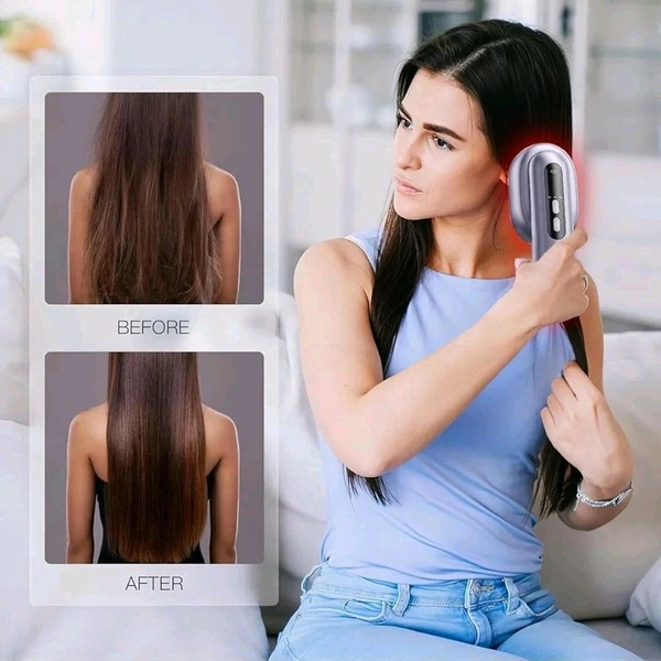 Purple Scalp Massager with Vibration, Red Light Therapy & Mist Function 
