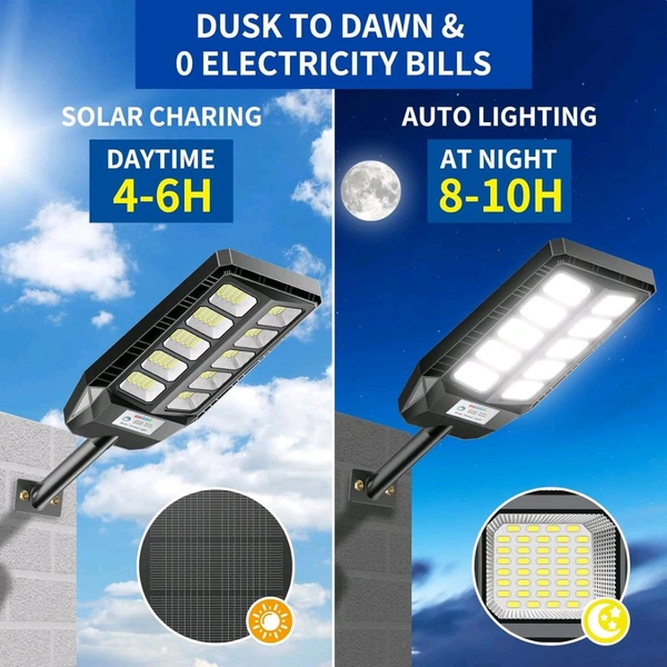 High-Powered Solar LED Street Light with Motion Sensor & Remote Control – Outdoor Waterproof Security Wall Lamp for Garden, Parking, and Pathways