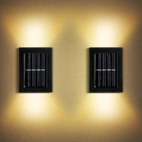 2 Solar Wall Lights Small Fence Lights Solar Powered Up Down LED Porch Light Garden Lights Outdoor Solar Landscape Lights Waterproof Light 