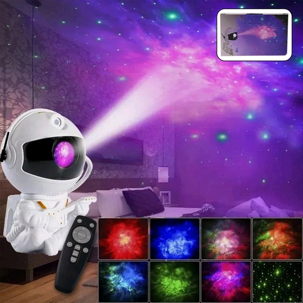 Premium Astronaut Galaxy Projector Night Light with Remote Control – Starry Sky Nebula Projector Lamp for Bedroom, Home Décor, and Parties