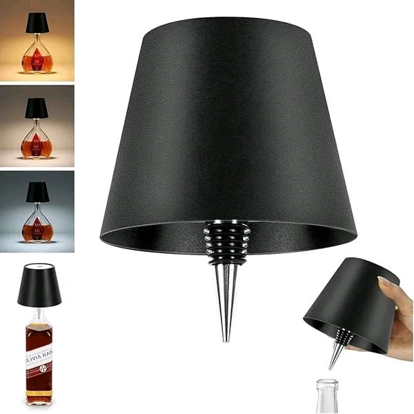 Creative Bottle Stopper LED Lamp Shade – Wine Bottle Decoration Night Light
