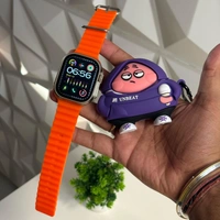 First Time Ultra 2 With AirPods Pro 2 Premium Combo, Including Ocean, Tail Loop Strap, Premium Case - Orange