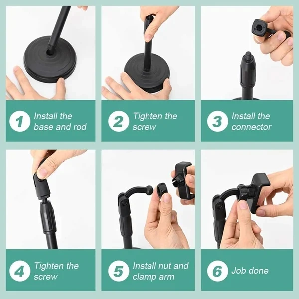 Adjustable Hight With Base Rotating Mobile Stand