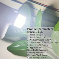 Usb Night Light Mini Led Light Night For Kids 10Pcs Natural White Led Usb Light Bulb - 20Pcs Pack