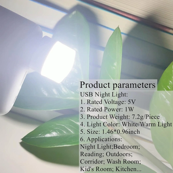 Usb Night Light Mini Led Light Night For Kids 10Pcs Natural White Led Usb Light Bulb - 20Pcs Pack