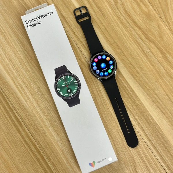 Wearfit Watch 6 Classic With AMOLED Display With Compatible Os Android & IOS - Black