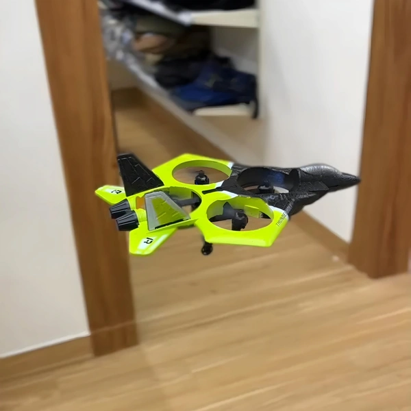 RC Drone Combat Aircraft with 2.4 GHz Remote Control Figher Drone LED Lights Gliding Aircraft Flight Toys for Adults Kids Boys with Function 360° Tumbling One Key Return-Multicolor