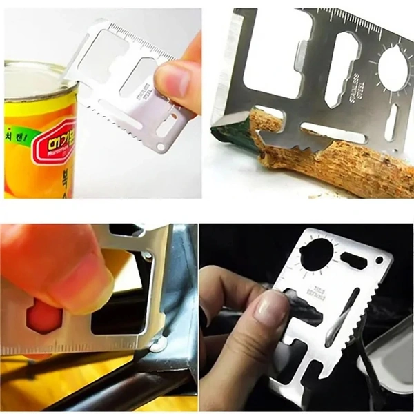 11 fution tool with using manual all functional perfect shape ATM Card Size Survival Tool Kit Survival Tool Kit Pocket size