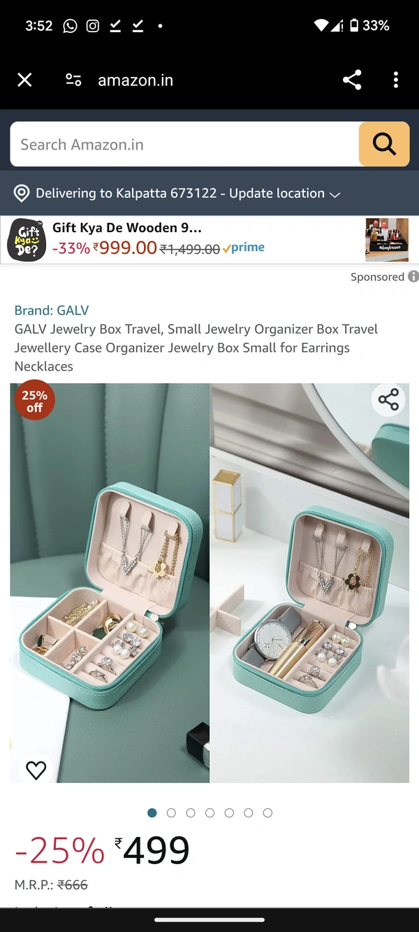 Jewelry Box Travel, Small Jewelry Organizer Box Travel Jewellery Case Organizer Jewelry Box Small for Earrings Necklaces
