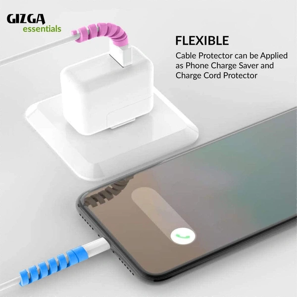 Cable Protector Data Cable Saver Charging Cord Protective Cable Cover - Pack Of 2